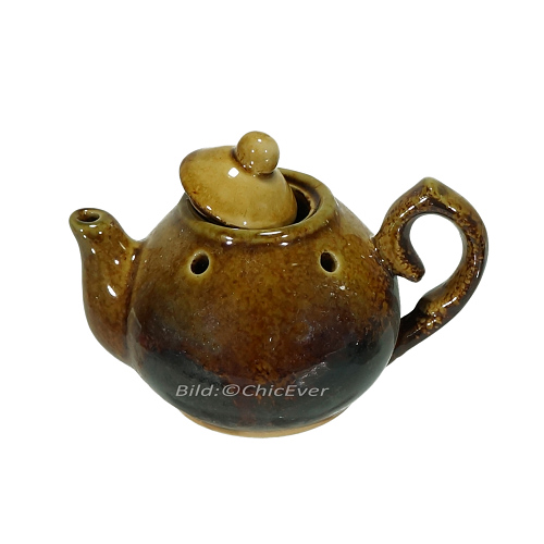 2x Duftlampen Keramik Aromalampen Duftstövchen braun 4177b